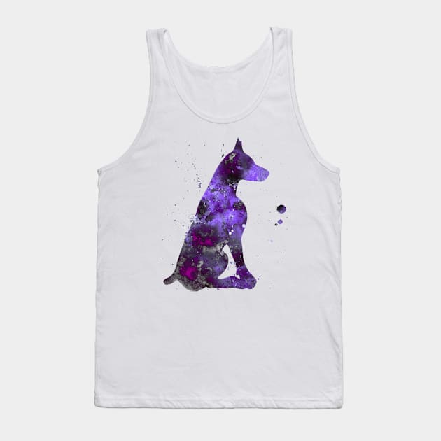 Doberman Watercolor Painting 2 Tank Top by Miao Miao Design